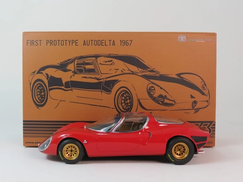Laudoracing Alfa Romeo 33 stradale prototipo Autodelta red 1967 1/18 LM153A1 - Immagine 1 di 4