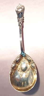 Cuchara para servir ensalada/bayas Empire by Durgin Sterling con tazón decorado - 8 1/2 Foto 1 de 4