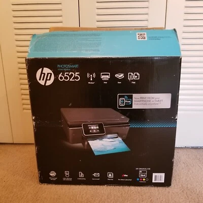 NEW OPEN BOX HP Photosmart 6525 All In One Printer Color Wireless Touch Screen - Image 1 of 4