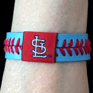 St. Louis Cardinals Wrap Baseball Bracelet Signed Sports Jewelry Gift 6" - 7” - Picture 1 of 6