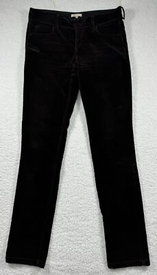 Vince Dark Brown Suede Slim Fit Pants Womens Size 6 Cotton Stretch 32x32 - Image 1 of 4