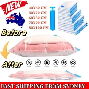 Vacuum Storage Bags Clothes Sealer Bags Space Saver Storage Seal Compressing - Picture 1 of 20