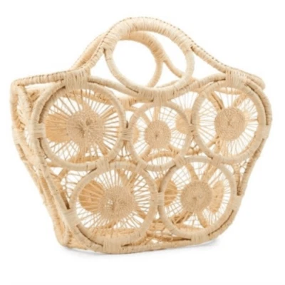 Mar Y Sol Anthropologie open weave raffia beach tote - Image 1 of 4