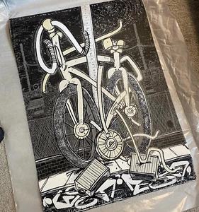 Timothy Curtis Art Print Caught In The Twist Ghostbike Edition of 35 New - Picture 1 of 9