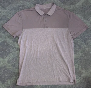 Lululemon Shirt Mens Gray Union Polo Colorblock Performance Athletic - Picture 1 of 7