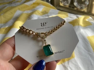 Bomb Party Necklace May 2025 Nestled In Nature Lc Emerald Quartz Gold plated - Picture 1 of 5