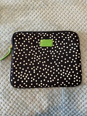 "Funda/Funda Kate Spade iPad mini lunares blancos y negros 10"" cierre de cremallera" Foto 1 de 4