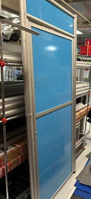 OCTANORM Octaquick Kabinen Tür mit Stoff Füllung, Schloss, Bodendistanzleiste... - Bild 1 von 4