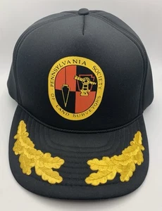 Vintage Pennsylvania Society of Land Surveyors Foam Blk Snapback Trucker Hat Cap - Picture 1 of 10