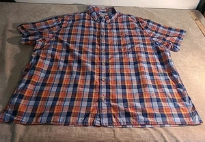 Duluth Trading Untucked Shirt Men's 3XL Relaxed Fit Short Sleeve Button Up Plaid - Picture 1 of 11