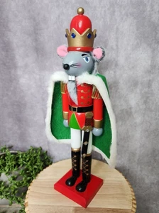 Mouse Rat King Nutcracker Wooden Ballet Sword Cape Holiday Christmas 15" NEW - Picture 1 of 7