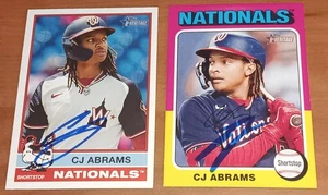 CJ Abrams Washington Nationals SIGNED 2024 2025 Topps Heritage Card LOT - Picture 1 of 1