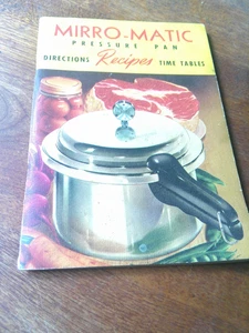 Vintage Mirro-Matic Pressure Pan Recipe Booklet - Directions Recipes & Time Tabl - Picture 1 of 4