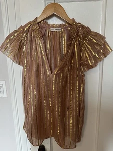 Ulla Johnson Kosta Metallic Top Rose Größe 0 - Bild 1 von 4