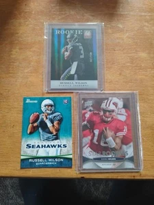 2012 Elite Russell Wilson Rookie Card #/799 + Bowman/Upper Deck Rookie Cards - Picture 1 of 7