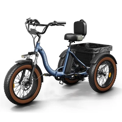 Electric Tricycle for Adults, 20" Fat Tire 3 Wheel Electric Trike 960W 55Miles - Image 1 of 4