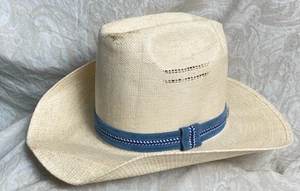 Dale Brisby Original Bangora/Stroh/Cowboyhut/Größe 7 & 1/4 L049 - Bild 1 von 5