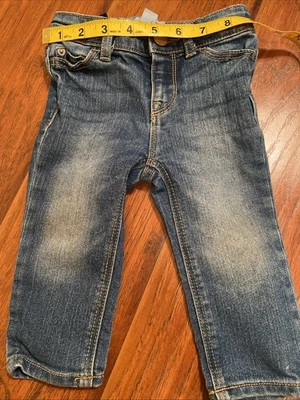 Baby gap 紧身版型 12 至 18 个月可调腰蓝色牛仔裤 — 第 1/4 张图片