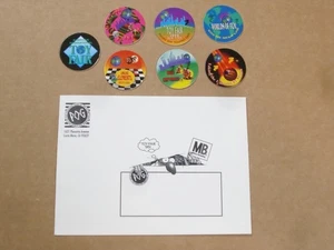 POGS/MILKCAPS POG/PAC RIM "TOY FAIR 95" POG SET OF ALL 7 AND POG LETTERHEAD - Picture 1 of 7