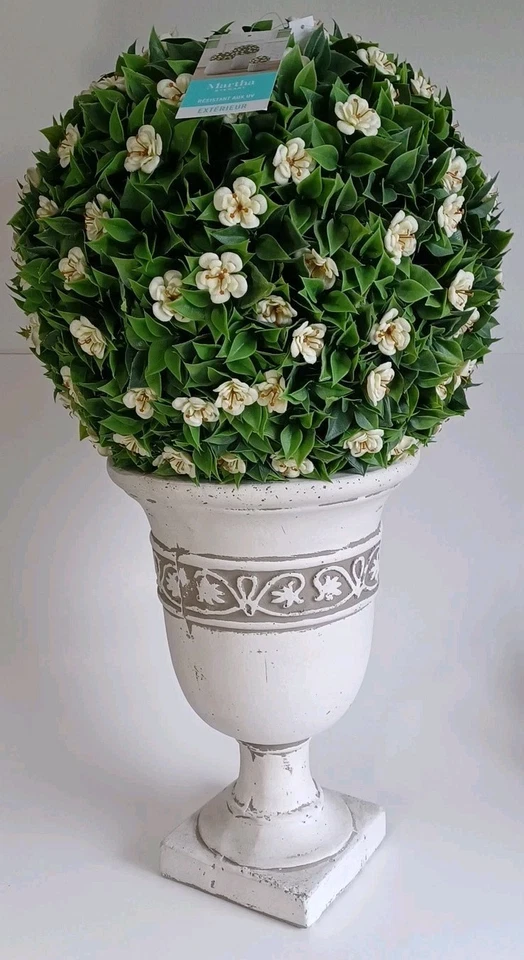 Martha Stewart Topiary Kissing Ball Fern & White Gardenia, 16" Height 60" Cir - Image 1 of 1