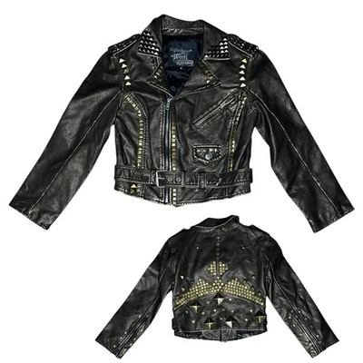 复古 Lip Service 铆钉机车夹克 From Life Unto Death 女式 S 码 — 第 1/4 张图片