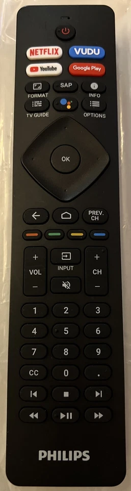 GENUINE PHILIPS 75PFL5604 LED TV REMOTE CONTROL 55PFL5766/F7 43PFL5766/F7 Tested - Image 1 of 1