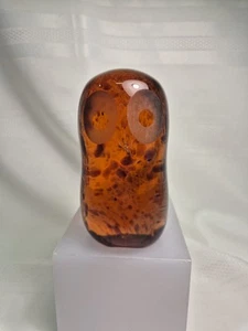 Wedgwood Glass Owl Paperweight. - Picture 1 of 5