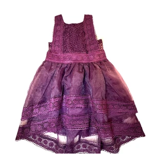 Trish Scully Girls Size 6/12 Purple Party Flower Girl Dress - Picture 1 of 9
