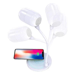TerraTec ChargeAir Light & Sound LED Schreibtischlampe dimmbar Tischleuchte mit - Zdjęcie 1 z 5