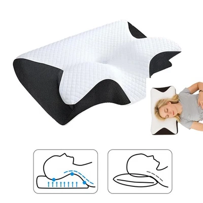 Nacken Therapiekissen Memory Schaum Anthrazit Orthopädisch Ergonomisch Schmerzen - Bild 1 von 4