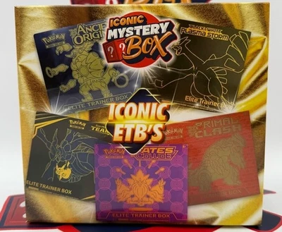 MYSTERY POKEMON Elite Trainer Box 1:10 SUN&MOON ERA 1:20 X&Y 1:50 BLK&WHITE ERA- - Image 1 of 4