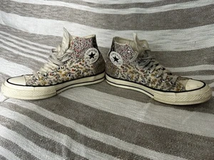 CONVERSE ALL STAR HI 70S TRAINERS Egret Multi Black Floral Exclusive UK Size 8 - Picture 1 of 8