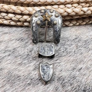 Vintage Hansen Western Gear Sterling Plated Buckle Set - Bild 1 von 1