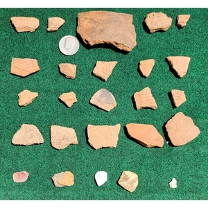 20 Sherds di ceramica indiani nativi americani N. Georgia manufatti Mississippian 1C - Foto 1 di 10