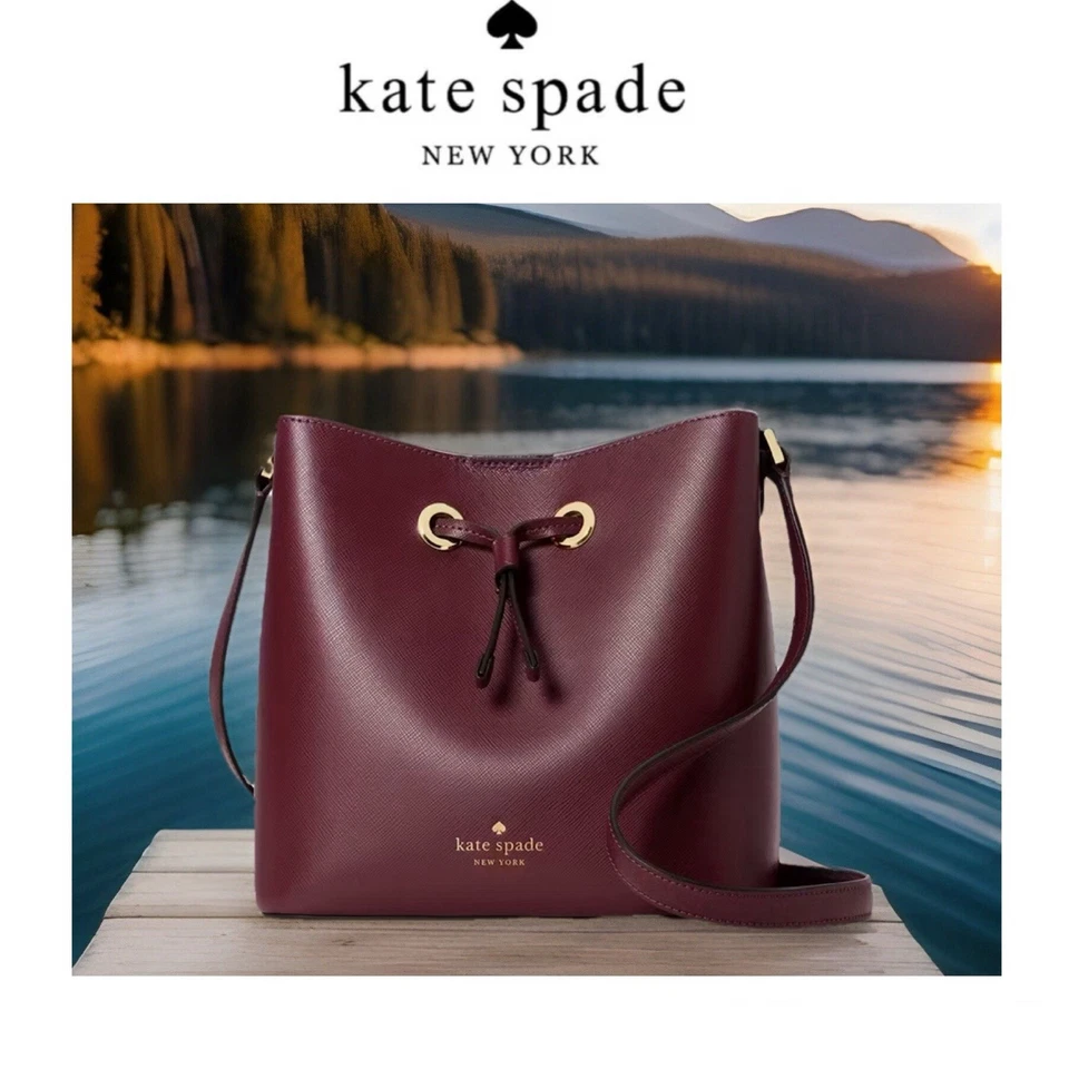 🍒Bolso cubo de cuero Kate Spade New York Sadie en excelente estado, ¡EXCELENTE ESTADO!🍒 Foto 1 de 4