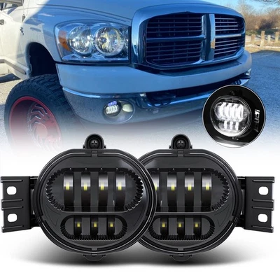 Faros antiniebla LED para camioneta Dodge Ram 1500 2002-2008 / 2500 3500 2003-2009 Foto 1 de 4