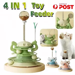 Cat Toy Ball Stick Food Dispenser Catnip Kitten Feeder Interactive Teaser Pet AU - Bild 1 von 15