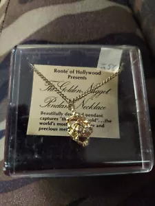 Ronte' Of Hollywood " The Golden Nugget Pendant necklace - Picture 1 of 2