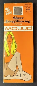 Vintage Mojud The Very Thing Sheer Long Wearing Pantyhose Blush Medium Tall NOS - Picture 1 of 2