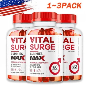 Men's Testosterone Support Gummies - MAX Strength Performance Booster (60-180ct) - Picture 1 of 14