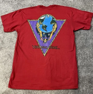 Vintage Grafik T-Shirt Herren Einzelnaht Señor López Größe Large rot - Bild 1 von 10