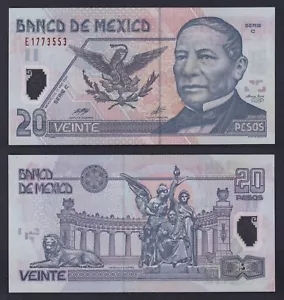 Mexico Banknote 20 Pesos 2001 P.-116A Polymer SPL+/XF+ - Picture 1 of 1