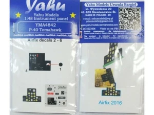 YAHU YMA4842 P-40 Tomahawk 1/48 Instrument panel - Picture 1 of 1
