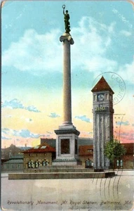 1908 Revolutionary War Monument B&O Mount Royal Train Station Baltimore MD AV99 - Picture 1 of 2