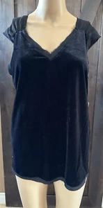 Xoxo- Women’s Shirt-Black Velvet M - Picture 1 of 3