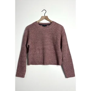 RAG & BONE Jubilee Crew Neck Wool Sweater Ribbed Metallic Dusty Rose size XS - Picture 1 of 6