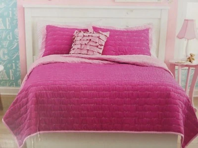 Juego de 3 edredones y fundas Circo Pretty Pink Goodnight completo/queen nuevo en paquete Foto 1 de 4