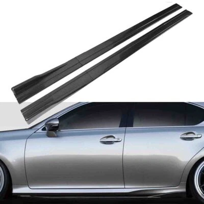 For Lexus GS300 GS350 86.6" Carbon Fiber Side Skirt Extension Splitter Panel Lip Foto 1 de 4