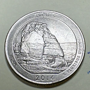 2014 P Arches America the Beautiful Quarter 25C 7767N - Picture 1 of 3