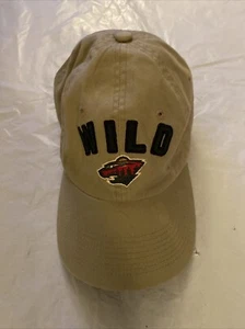 Minnesota Wild Mens Hat Adjustable Beige, NHL Hockey Ice Cap Old Time Hockey Hat - Picture 1 of 3